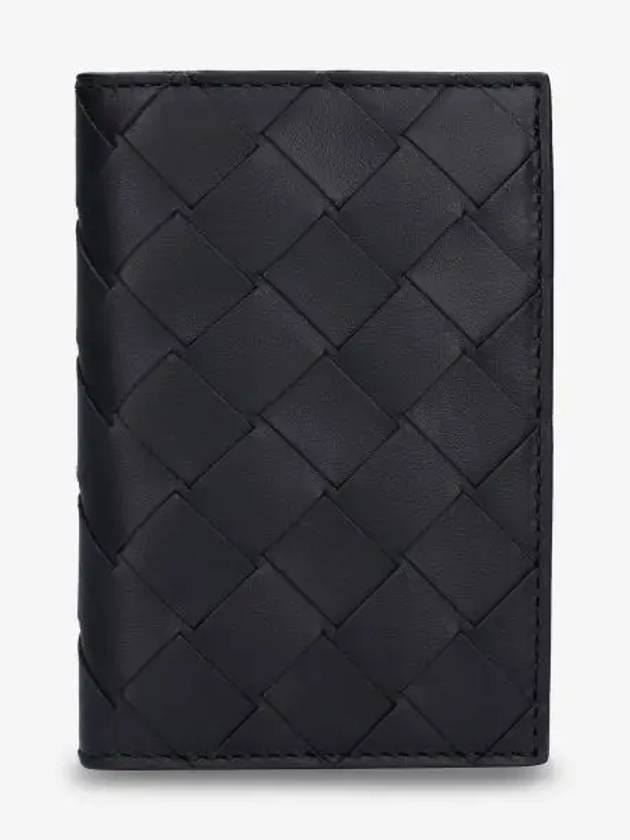 Intrecciato Flap Card Case Black - BOTTEGA VENETA - BALAAN 2