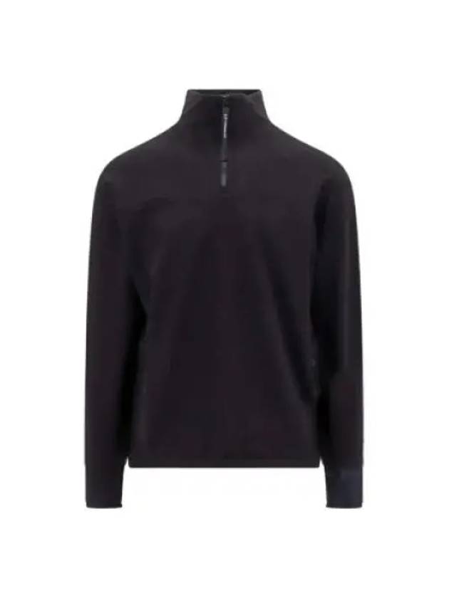 Metropolis Series Stretch Fleece Reverse Sweatshirt Black - CP COMPANY - BALAAN 2