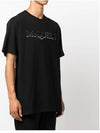 Girocolo Logo Short Sleeve T-Shirt Black - ALEXANDER MCQUEEN - BALAAN 5