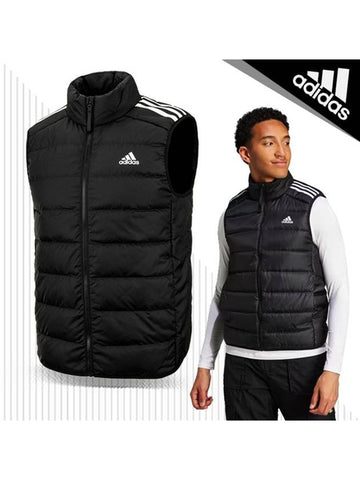 Essentials 3S Light Down Vest Black - ADIDAS - BALAAN 1