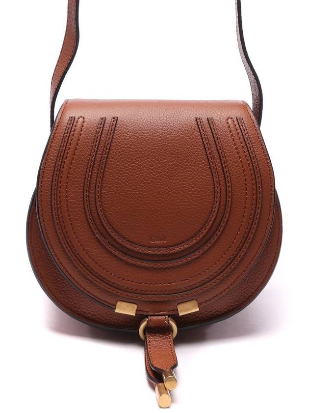 Marcie Saddle Small Grained Leather Cross Bag Tan - CHLOE - BALAAN 3