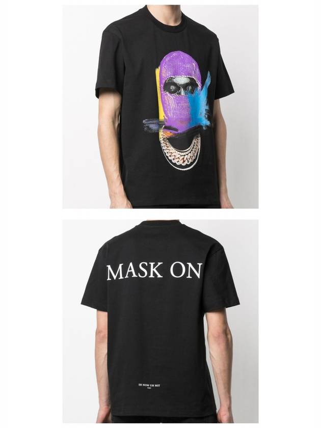 Mask On Paint Short Sleeve T-Shirt Black - IH NOM UH NIT - BALAAN 6