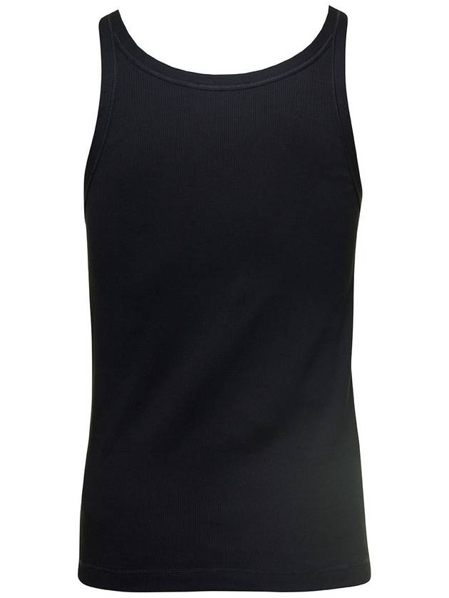 Ribbed Knit Tank Sleeveless Black - DOLCE&GABBANA - BALAAN 3