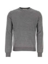 Crew Neck Virgin wool Knit Top Grey - JIL SANDER - BALAAN 2