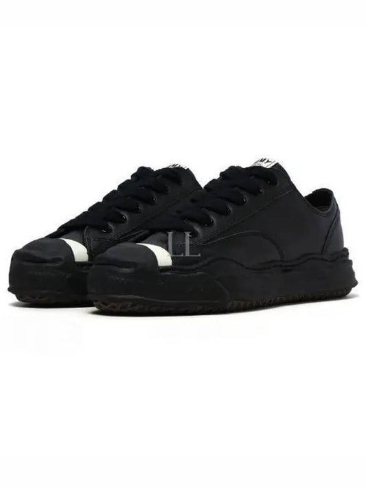 A05FW704 BLKBLK Hank OG Sole Leather Low Sneakers - MIHARA YASUHIRO - BALAAN 1