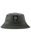 Econyl Regenerated Nylon Bucket Hat Musk Green - STONE ISLAND - BALAAN 2