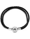 Moments Double Leather Bracelet Black - PANDORA - BALAAN 4