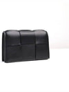 Intrecciato Flap Card Wallet Black - BOTTEGA VENETA - BALAAN 5