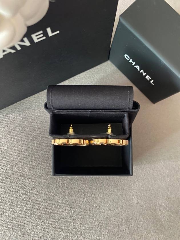 CC Logo EarringsBlack Gold Earrings ABD873 - CHANEL - BALAAN 4