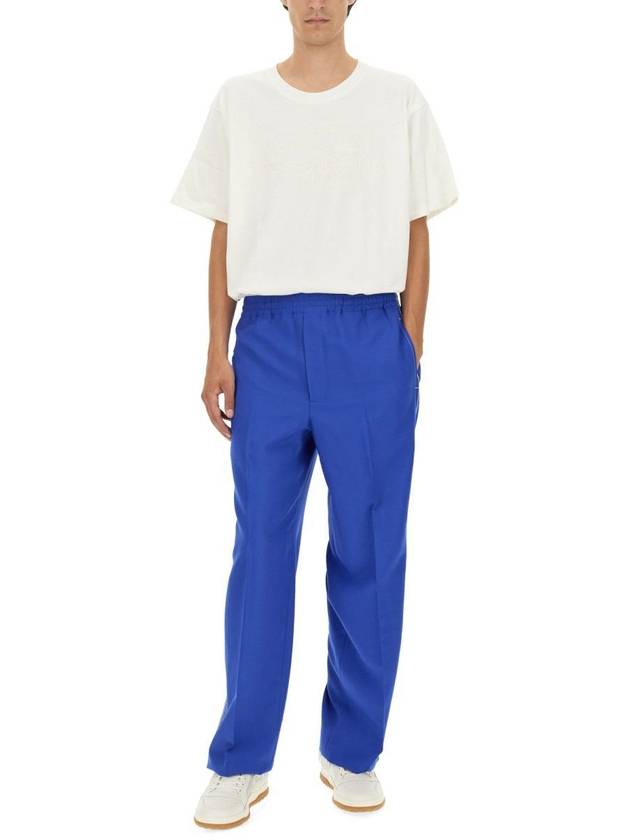 Interlocking G Wool Mohair Track Pants Blue - GUCCI - BALAAN 3