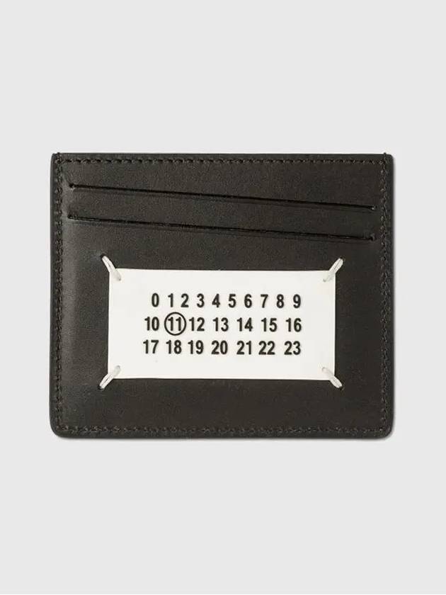 Numbering Painting Leather Card Wallet Black - MAISON MARGIELA - BALAAN 3