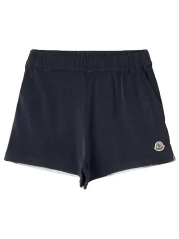 Terrycloth shorts pants navy - MONCLER - BALAAN 1