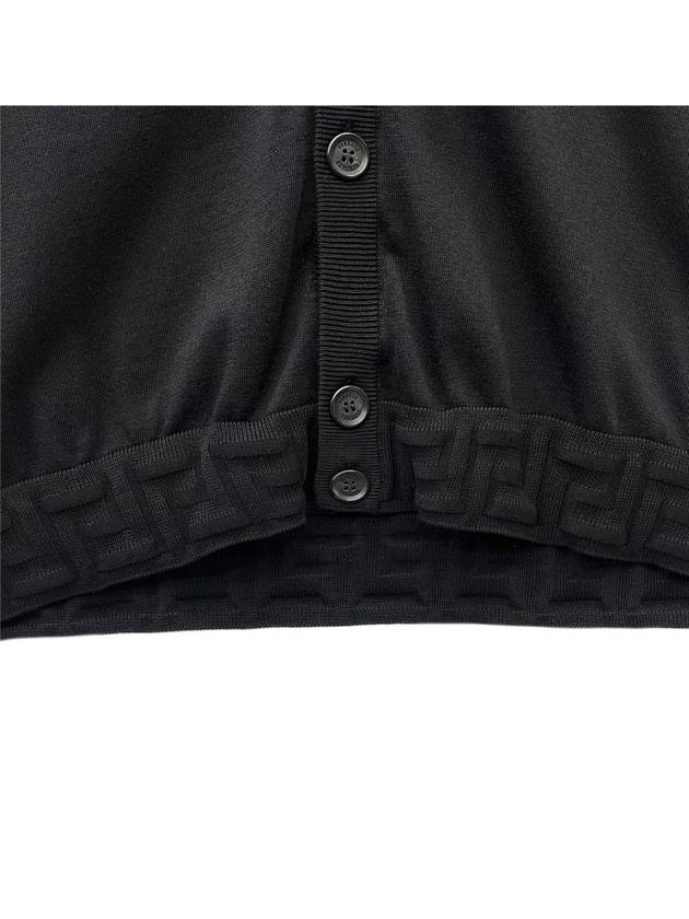 V-Neck Button Down Cardigan Black - VERSACE - BALAAN 6