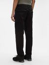 Lens Waffen Stretch Satin Relaxed Fit Cargo Pants Black - CP COMPANY - BALAAN.