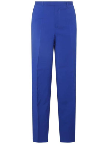 Blue SILKWOOL Blend Trousers 10090061A064321UF20 B0560956388 - VERSACE - BALAAN 1