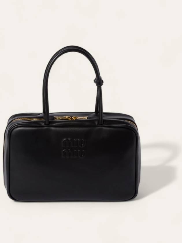 Leather top handle bowling bag large - MIU MIU - BALAAN 1