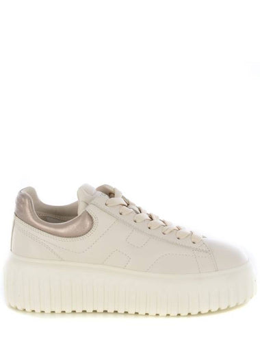 Hogan Sneakers H-Stripes Ivory And Gold - HOGAN - BALAAN 1