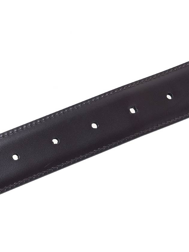 Men's Small Gancini Buckle Reversible Leather Belt Black - SALVATORE FERRAGAMO - BALAAN 9