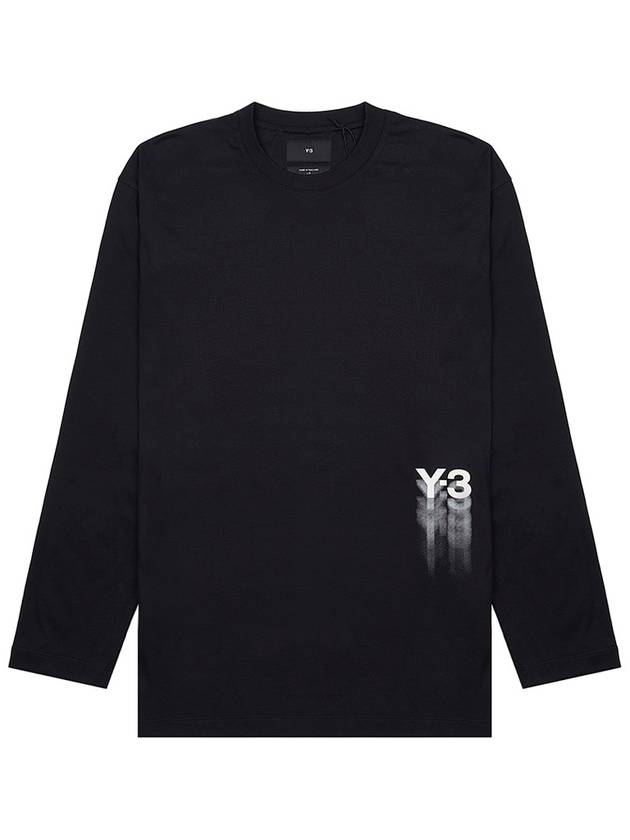 Graphic Long Sleeve T-Shirt Black - Y-3 - BALAAN 10