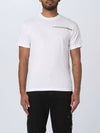 Logo Print Crew Neck Short Sleeve T-Shirt White - STONE ISLAND - BALAAN 2