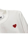 Red Heart Wappen Long Sleeve T-Shirt White - COMME DES GARCONS - BALAAN 3