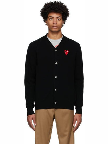 Double Heart Wappen Wool Cardigan - COMME DES GARCONS - BALAAN 1