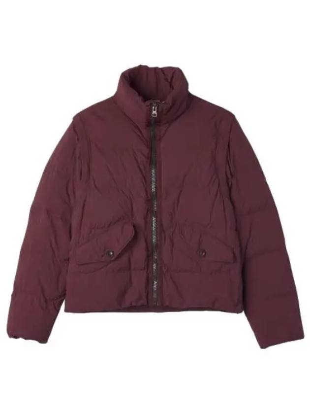 Austral down vest jacket burgundy short padding - TEN C - BALAAN 1