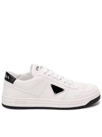 Downtown Leather Low Top Sneakers White - PRADA - BALAAN 1