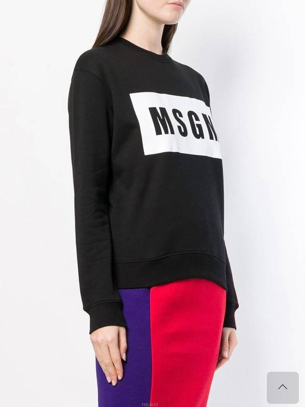 Box Logo Print Sweatshirt Black - MSGM - BALAAN 9