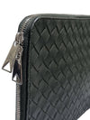 Women s 652870 Dark Green Intrecciato Document Clutch Bag - BOTTEGA VENETA - BALAAN 5