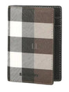 Checked Leather Card Wallet Dark Birch Brown - BURBERRY - BALAAN 2