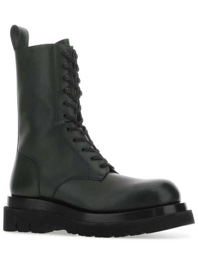 Lug Lace-Up Worker Boots Bottle Green - BOTTEGA VENETA - BALAAN 3