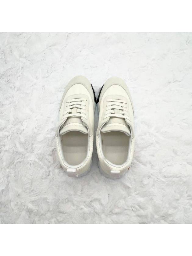 Bouncing Mesh Suede Goatskin Low Top Sneakers Blanc - HERMES - BALAAN 8