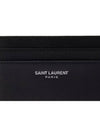 Embossed Leather Card Wallet Black - SAINT LAURENT - BALAAN 5