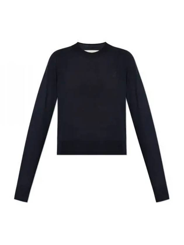 De Coeur Wool Knit Top Navy - AMI - BALAAN 2