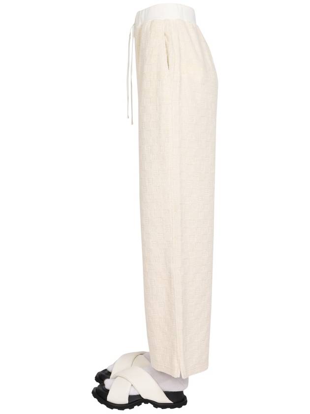 Women's Monogram Sweat Wide Pants White Asparagus - AMBUSH - BALAAN 4