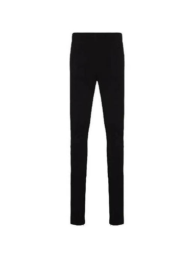 Ankle slit stretch leggings W2006R03 BLACK - WARDROBE.NYC - BALAAN 1