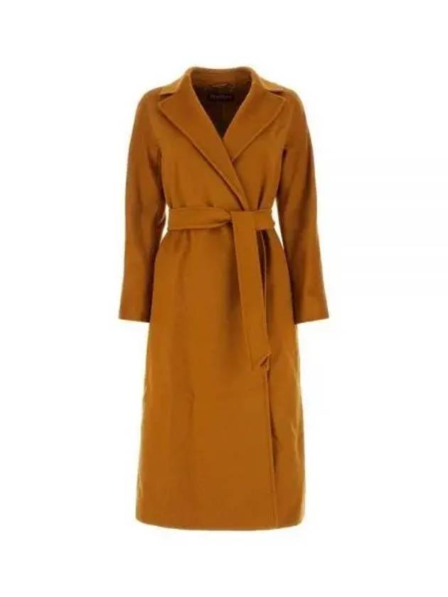 Prater Belted Virgin Wool Single Coat Orange - MAX MARA - BALAAN 2