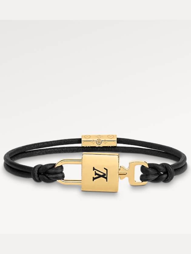 LV Padlock Bracelet Noir - LOUIS VUITTON - BALAAN 3