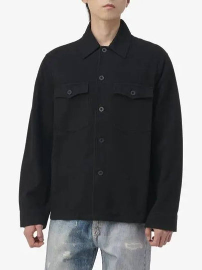 Men's Evening Brushed Cotton Jacket Black - OUR LEGACY - BALAAN 2