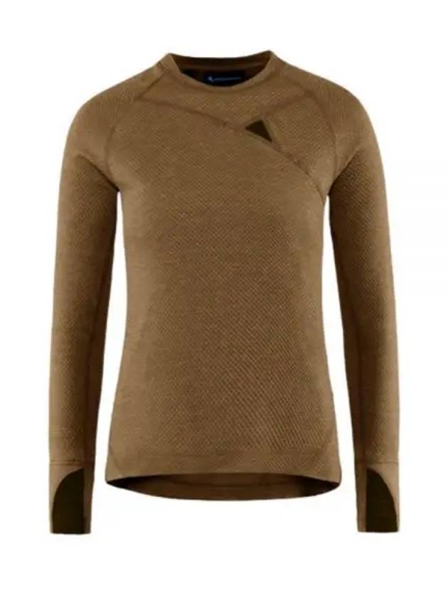 Women's Huge Crew Neck Long Sleeve T-Shirt Olive - KLATTERMUSEN - BALAAN 1