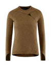 Women's Huge Crew Neck Long Sleeve T-Shirt Olive - KLATTERMUSEN - BALAAN 1