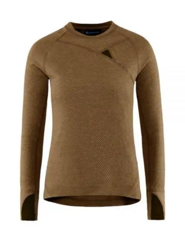 Women's Huge Crew Neck Long Sleeve T-Shirt Olive - KLATTERMUSEN - BALAAN 1