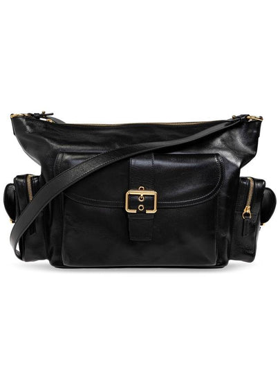 Large shiny leather camera shoulder bag black - CHLOE - BALAAN 2