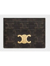 Triomphe Card Holder in Triomphe Canvas Tan - CELINE - BALAAN 2