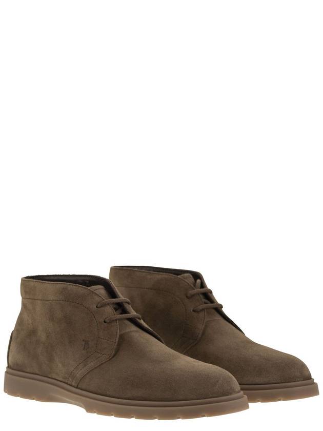 Suede Desert Winter Boots Brown - TOD'S - BALAAN 5