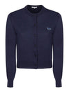 Baby Fox Patch Regular Cardigan Blue - MAISON KITSUNE - BALAAN 2