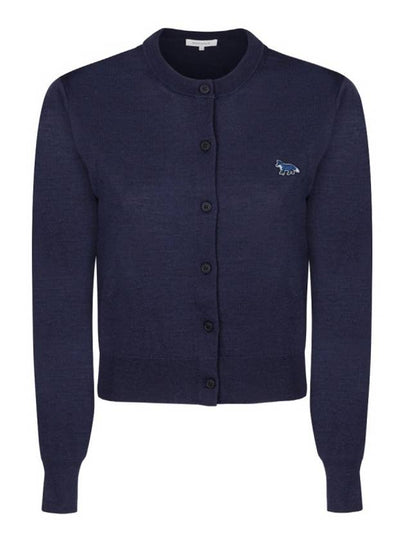 Baby Fox Patch Regular Cardigan Blue - MAISON KITSUNE - BALAAN 2