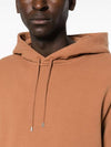 Embroidered Logo Cotton Hoodie Light Orange - SAINT LAURENT - BALAAN 3