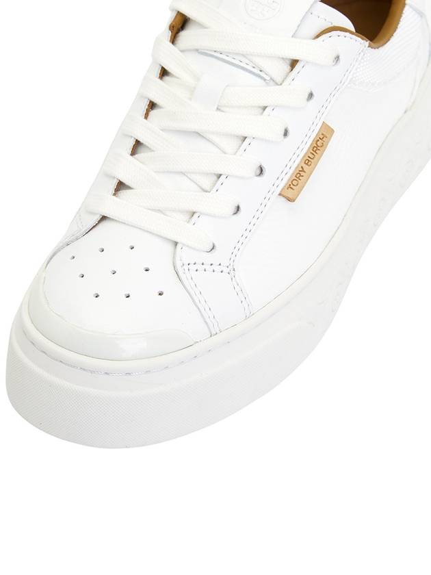 Ladybug Leather Low Top Sneakers White - TORY BURCH - BALAAN 8